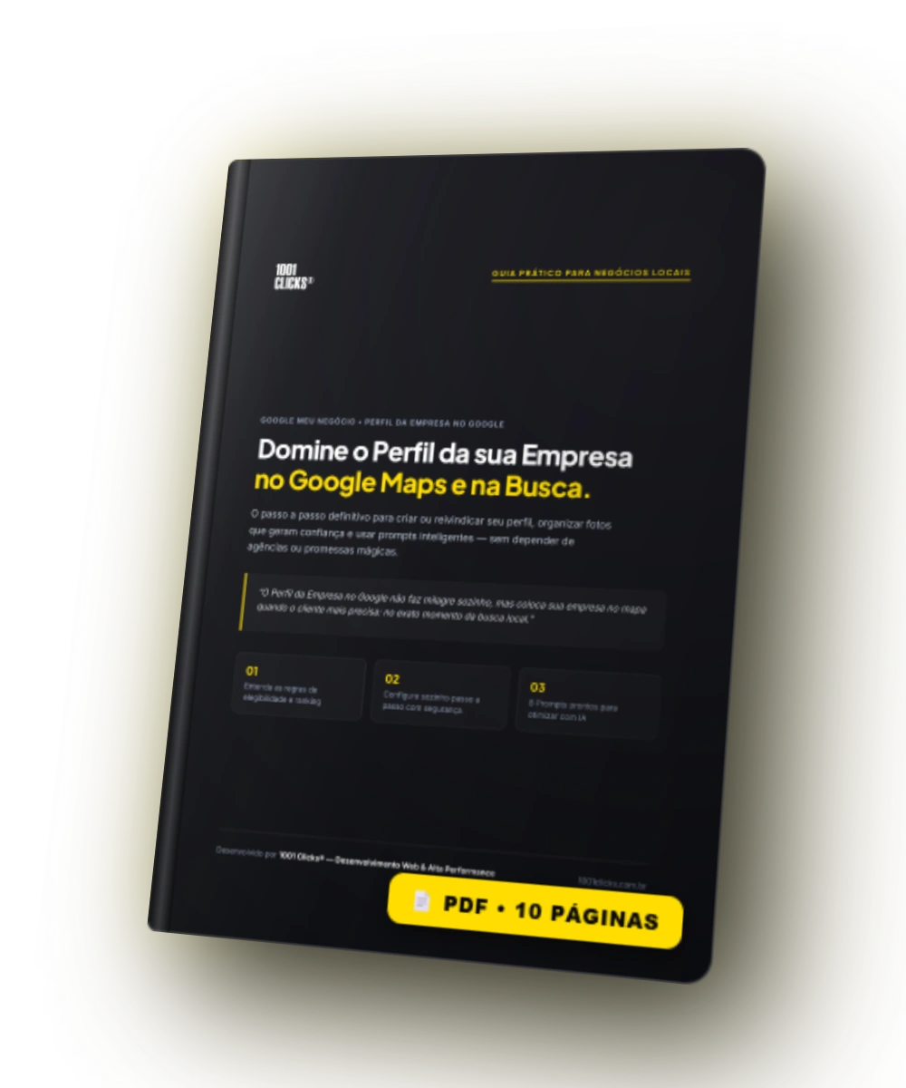 Manual Perfil da Empresa no Google 1001 Clicks