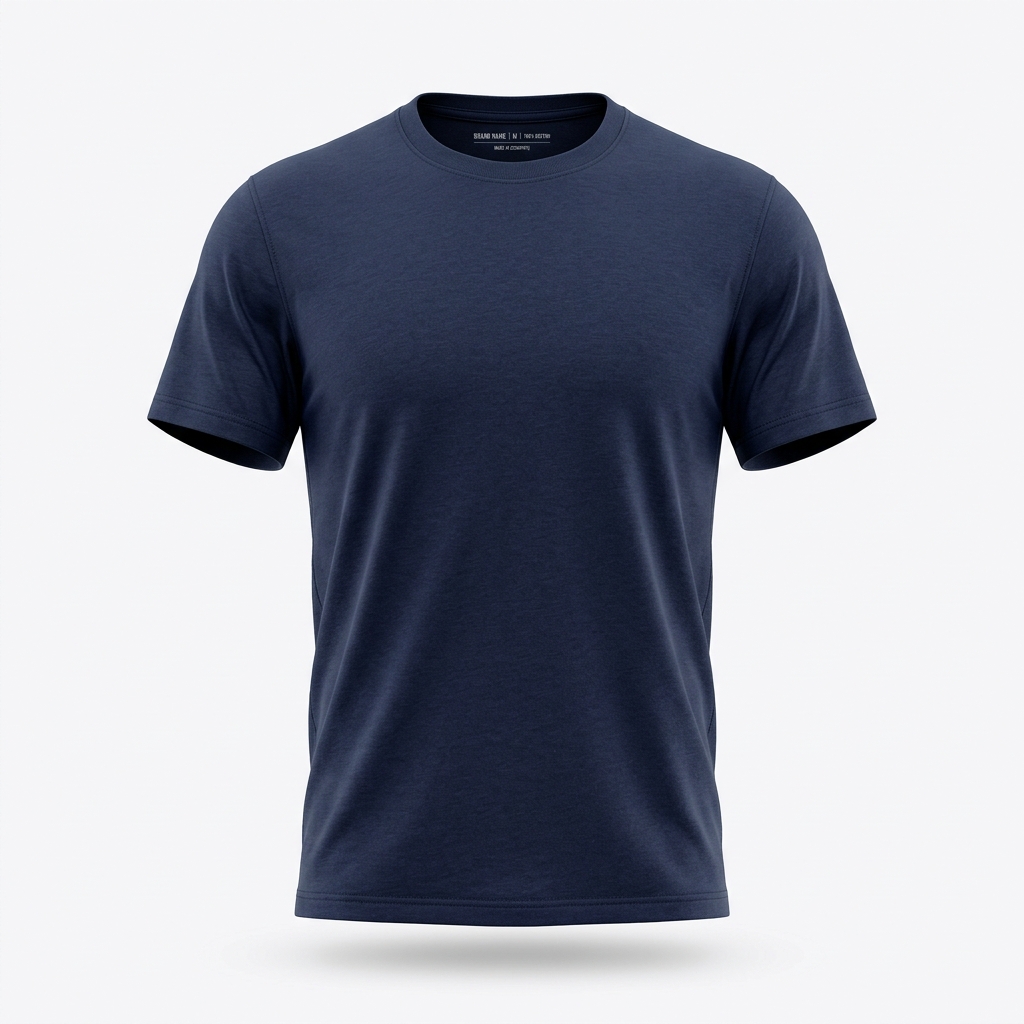 Foto de camiseta em manequim fantasma invisível com fundo branco
